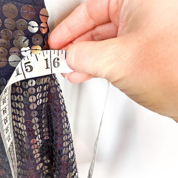 Susana Monaco Blue Flower Print 100% Silk Baby Doll Empire Dress Size 8 - Picture 10 of 12